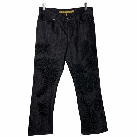 Escada Sport Kate Embroidered High Waisted Jean 8 - Picture 1 of 13
